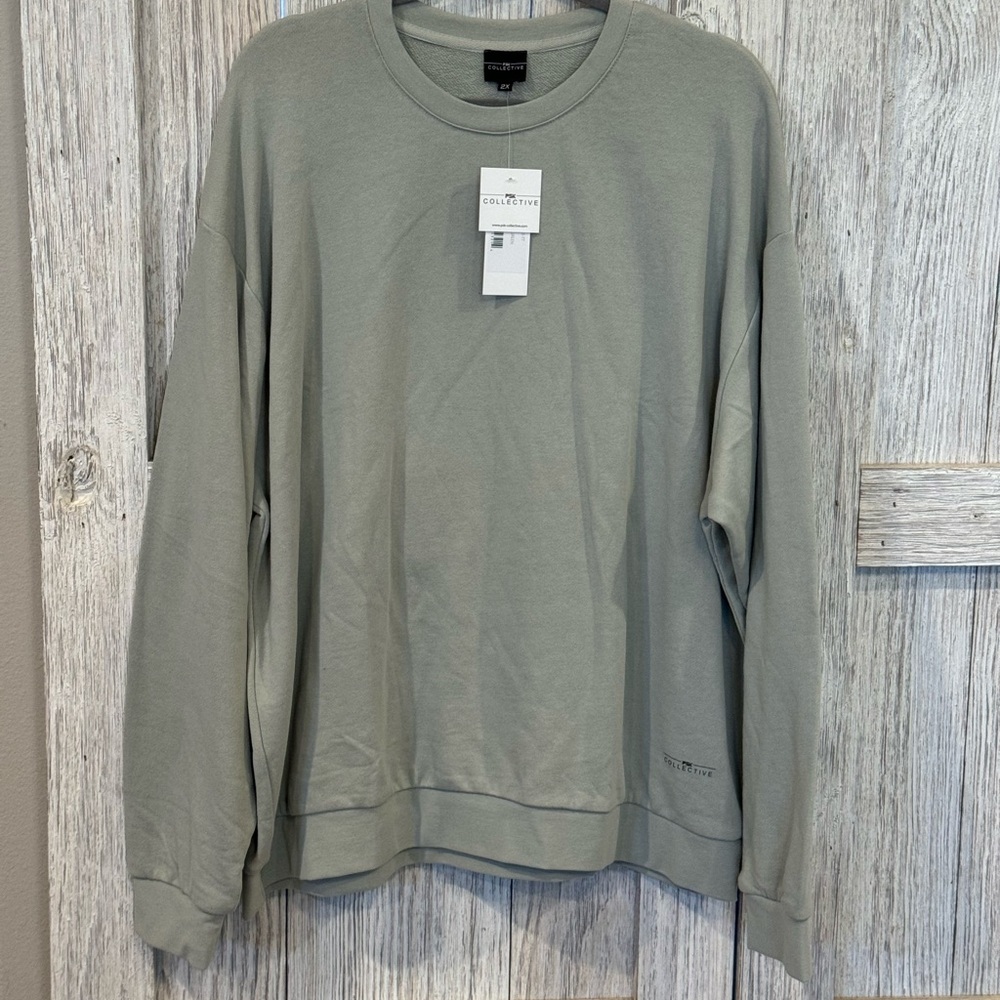 PSK Collective Sweatshirt Ash Green color sz 2X